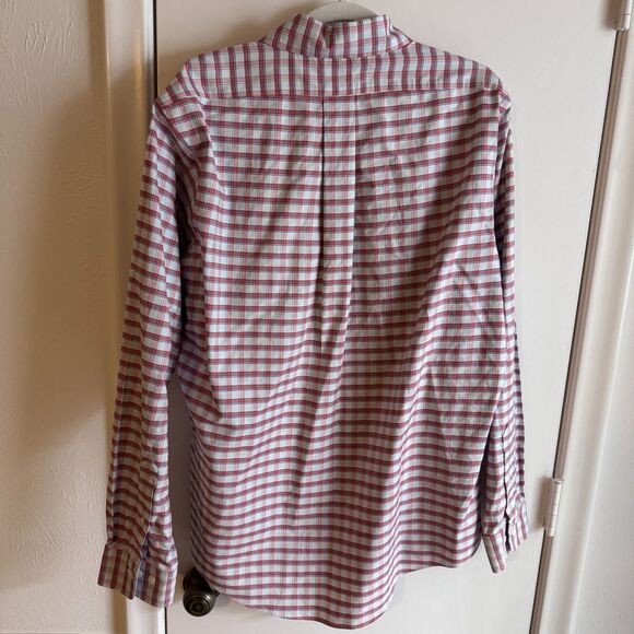 Mens Brooks Brothers Regent Fit L Long Sleeve Orange/Salmon Plaid Button Down - Picture 4 of 4